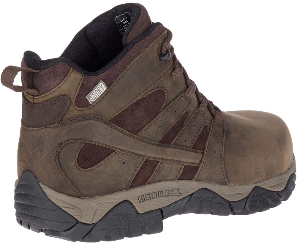 Merrell Støvler Herre - Moab Vertex Mid Læder Waterproof Comp Toe - Brune - YUM217036